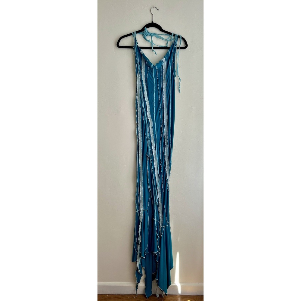 Fanci Club Dress Blue Long Maxi